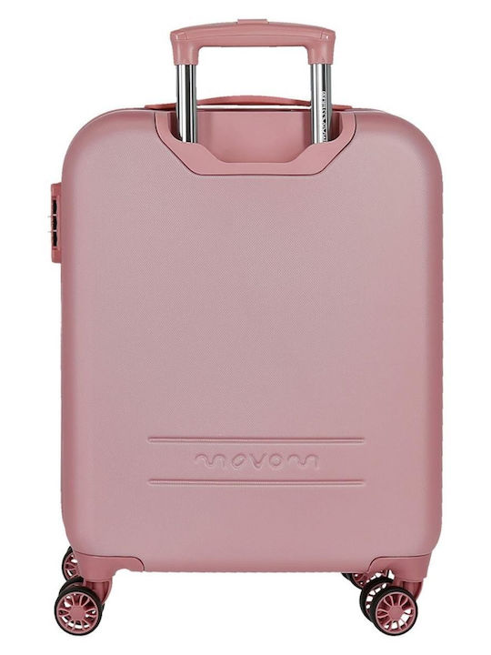 Movom Riga Cabin Hard Pink Suitcase with 4 Wheels Height 55cm
