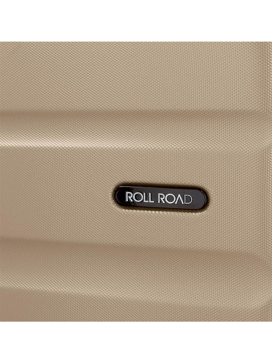 Roll Road Flex Mittlerer Hartschalenkoffer Gold mit 4 Rädern Höhe 65cm