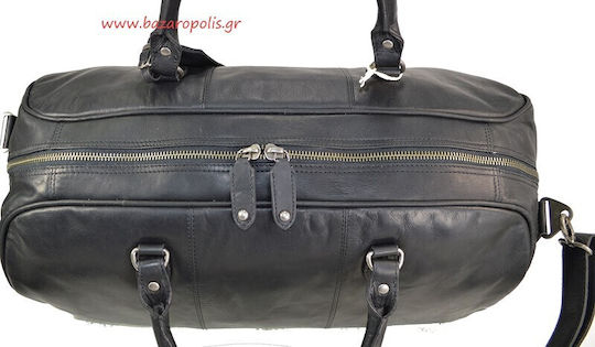 The Chesterfield Brand C20.0004 Σακ Βουαγιάζ 43lt Μαύρο από Δέρμα Μ54xΠ27xΥ28εκ.