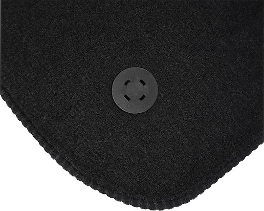 Cik Set of Front and Rear Mats 4pcs for Fiat Doblo 2010 2022 Black