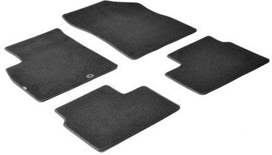 Lampa Set of Front and Rear Mats 4pcs for Nissan Micra 2010-2013 Black