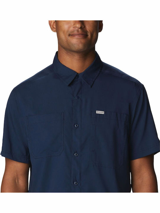 Silver Ridge Utility Lite Κοντομάνικο Πουκάμισο σε Κανονική Γραμμή Navy Μπλε
