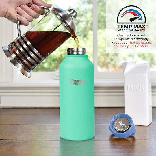 Healthy Human Sticlă Termos Oțel inoxidabil Fără BPA 940ml Albastru