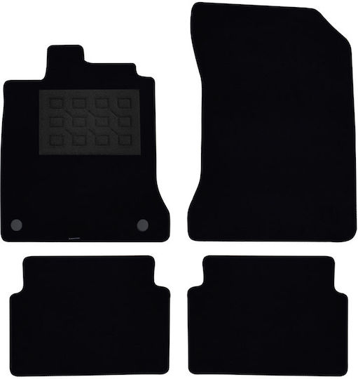 Cik Set of Front and Rear Mats 4pcs for Renault Laguna Black