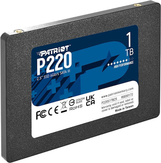 Patriot P220 SSD 2TB 2.5'' Type with SATA III Connection P220S2TB25