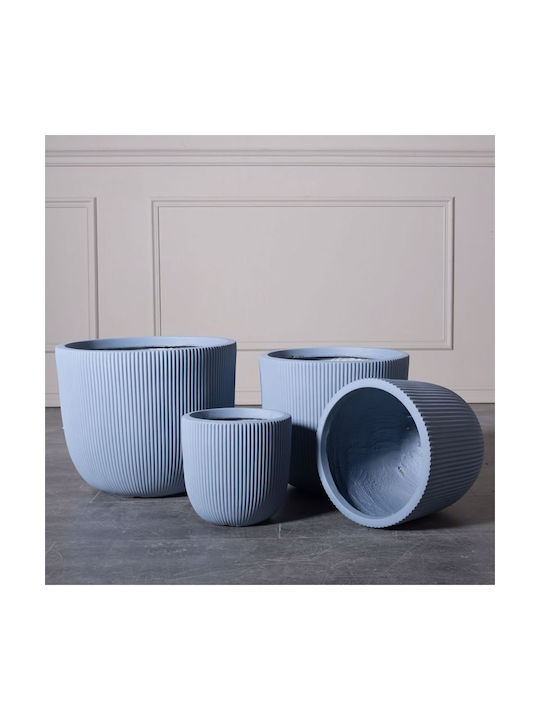 Supergreens Stripe S Κασπώ Κεραμικό Μπλε 24x24x23εκ.