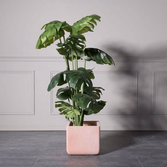 Supergreens Stripe Κασπώ Κεραμικό Ροζ 31x28x28εκ.