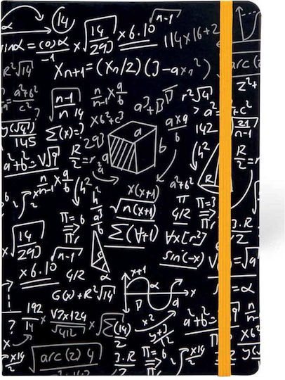 I-Total Math Μπλοκ Σημειώσεων A5 96 Φύλλων Ριγέ με Λάστιχο Μαύρο