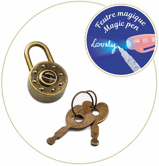 Djeco Diary and Magic Marker Notebook Ruled with Padlock Multicolour