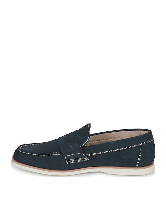 Suede Ανδρικά Μοκασίνια σε Μπλε Χρώμα