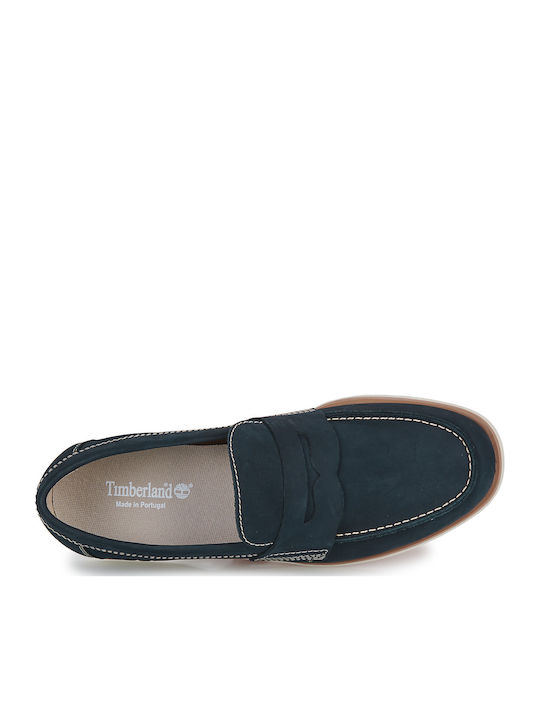 Suede Ανδρικά Μοκασίνια σε Μπλε Χρώμα