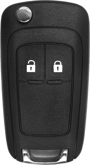 Silicone Car Key Cover Case with 2 Buttons for Opel Black 1005-08