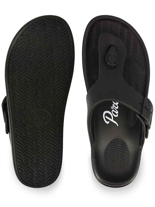Flip Flops In Sandal Style In Black Colour