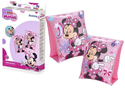 Bestway Μπρατσάκια Κολύμβησης Minnie 15x15x23εκ. Ροζ