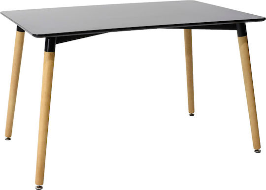 Esszimmer Natali / Julita 5Stück Black / White / Natural 120x80cm