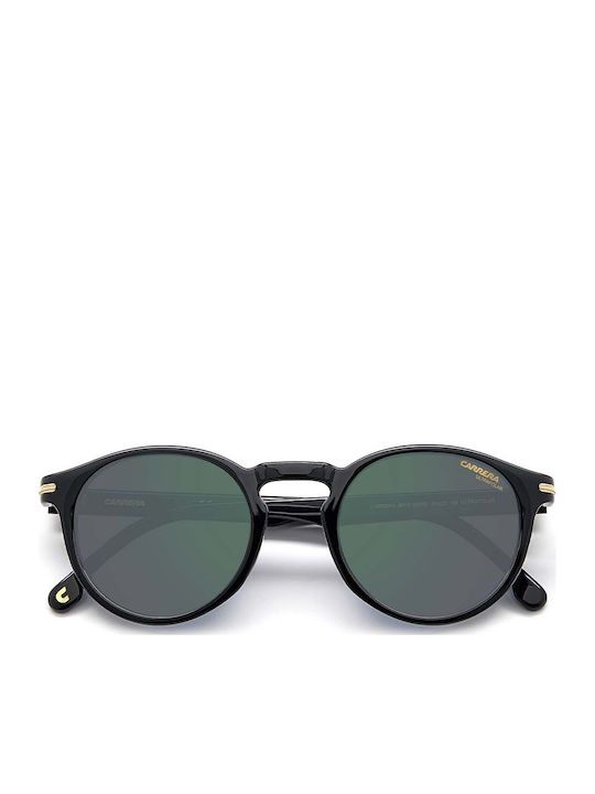 Carrera Unisex Sunglasses with Black Horn-Rimmed Frame and Grey Polarized Lens 301/S 807/Q3