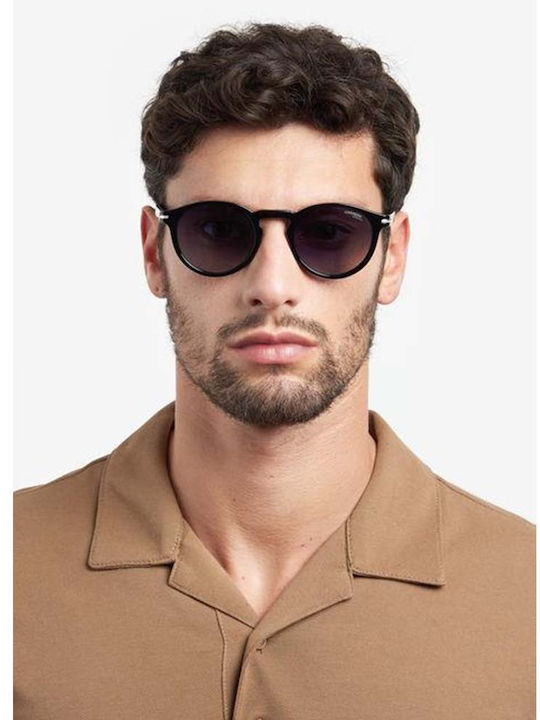 Carrera Unisex Sunglasses with Black Horn-Rimmed Frame and Grey Polarized Lens 301/S 807/Q3