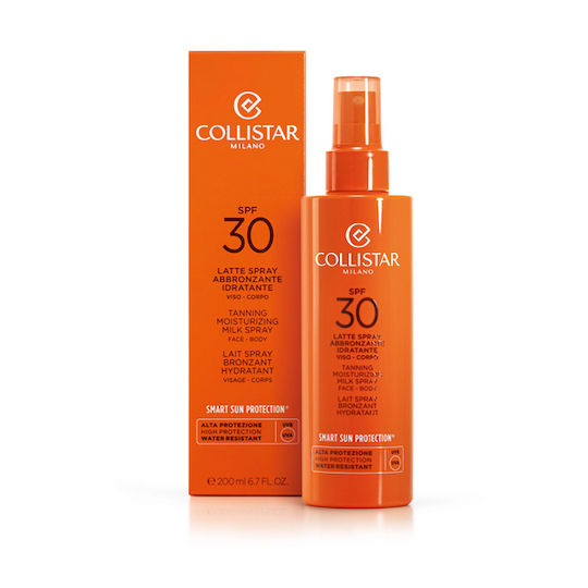 Collistar Tanning Moisturising Milk Αντηλιακή Λοσιόν Σώματος SPF30 σε Spray 200ml