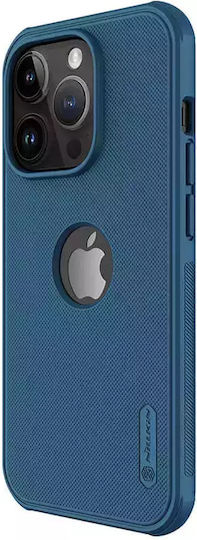 Nillkin Super Frosted Shield Pro Logo Hole Umschlag Rückseite Kunststoff Blau (iPhone 14 Pro Max)