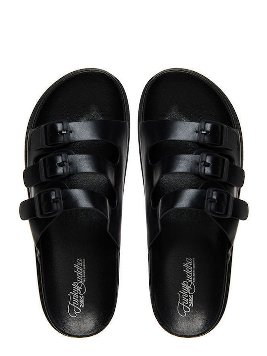 FBL007-11708 Women's Flat Sandals in Black Color