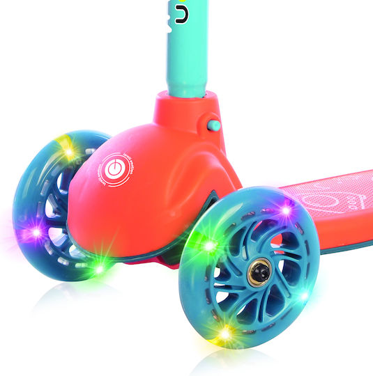 Lorelli Kids Scooter Foldable Tamtam 3-Wheel with LED Lighting for 3+ Years Orange