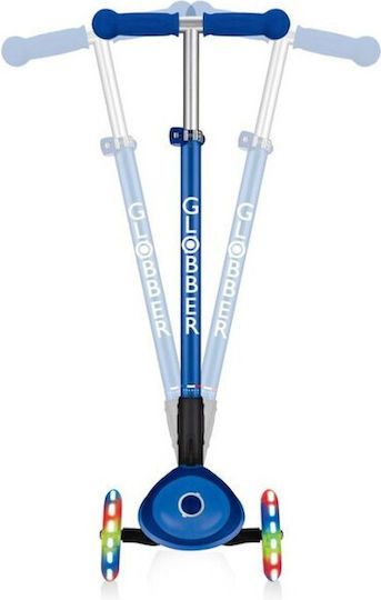 Globber Παιδικό Πατίνι Αναδιπλούμενο Primo Foldable Plus Lights Τρίτροχο για 3+ Ετών Μπλε