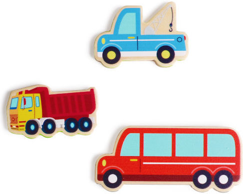 Ξύλινο Παιδικό Puzzle Σφηνώματα Vehicle 8pcs iwood