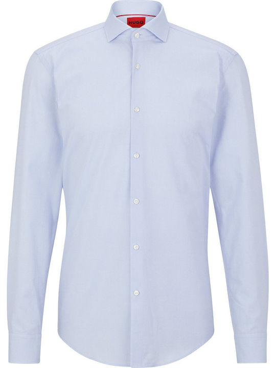 Kason Long-sleeved Cotton Shirt Light Blue