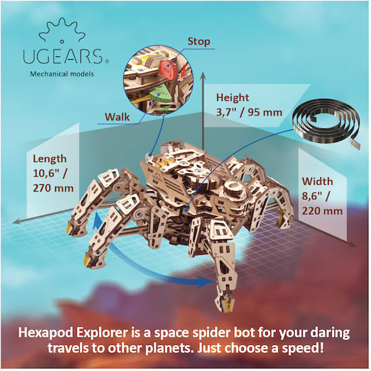 Ugears Wooden Construction Toy Hexapod Explorer