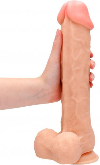 Shots RealRock Vibrating Realistic Cock With Scrotum Реалистичен Вибратор 30см Плът