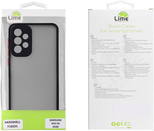 Lime Hardshell Fusion Back Cover Πλαστικό Black with Red Keys (Galaxy A53)