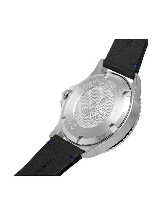 Emporio Armani Diver Men's Watch 42mm Battery with Black Leather Strap