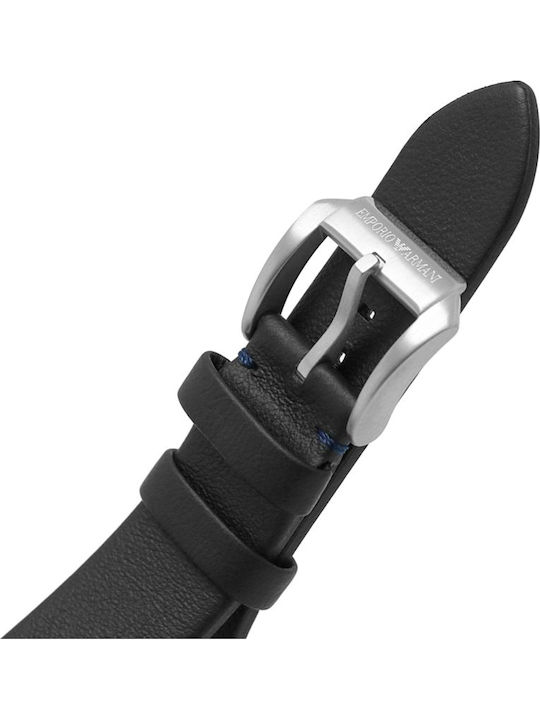Emporio Armani Diver Men's Watch 42mm Battery with Black Leather Strap