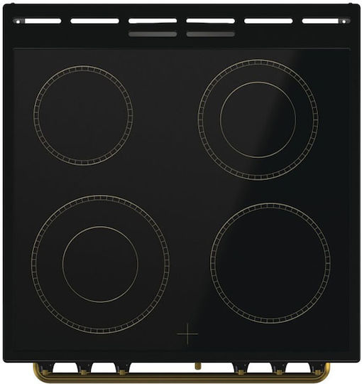 Gorenje Κουζίνα 71lt με Κεραμικές Εστίες Π60εκ. Μαύρη