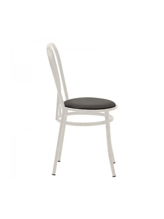 Vienna I Kitchen Metallic Chair Ecru 44x47x85cm