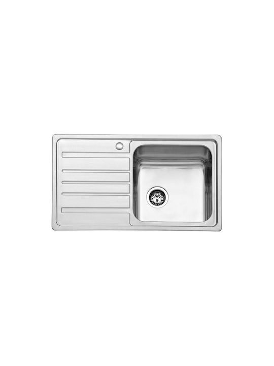 Karag BL 802 BL802L PA Drop-In Sink Inox Satin W86xD50cm Silver