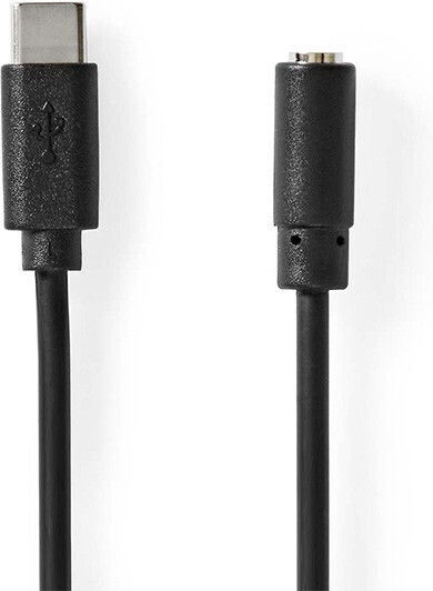 Nedis USB 2.0 Cable USB-C male - 3.5mm female Black 1m (CCGP65960BK10)
