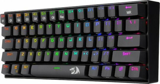 Redragon K530 Draconic Pro Ασύρματο Gaming Μηχανικό Πληκτρολόγιο 60% με Custom Brown διακόπτες και RGB φωτισμό (Αγγλικό US)