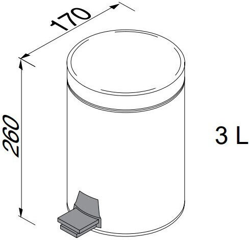 Geesa 634-211 Inox Καλαθάκι Μπάνιου 3lt Χρυσό