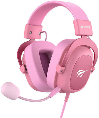 Havit H2002D Over Ear Gaming Headset with Connection 3.5mm Pink