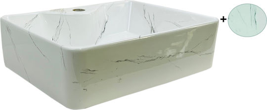 Gloria Dolce Countertop Sink Porcelain 49x38x13cm