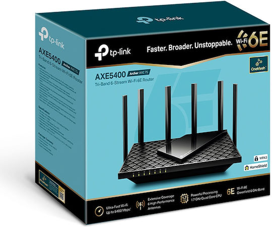 TP-LINK Archer AXE75 v1 Ασύρματο Router με 4 Θύρες Gigabit