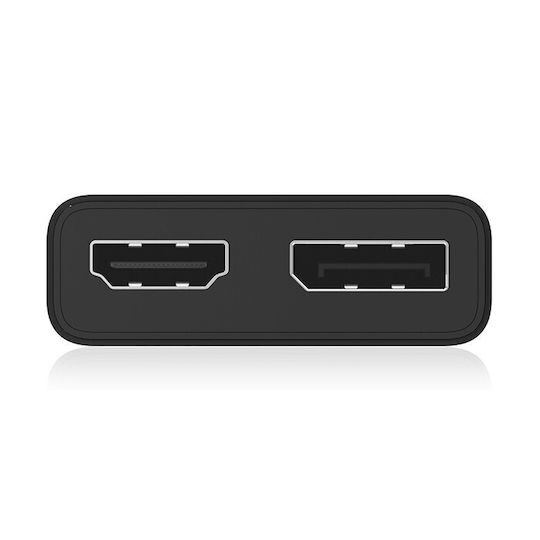Icy Box USB-C Docking Station με HDMI/DisplayPort 4K PD Ethernet και σύνδεση 3 Οθονών Μαύρο (IB-DK4011-CPD)