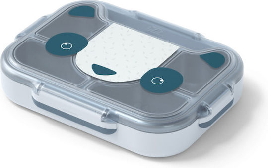 Monbento ΜΒ Wonder Πλαστικό Παιδικό Δοχείο Φαγητού 0.95lt Blue Panda 28.2 x 21.4 x 5.7εκ.