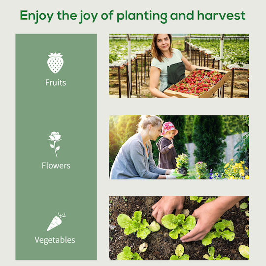 Outsunny Vertical Plant Seed Propagator with Metal Frame and Shelves 0.69x0.5x1.65m