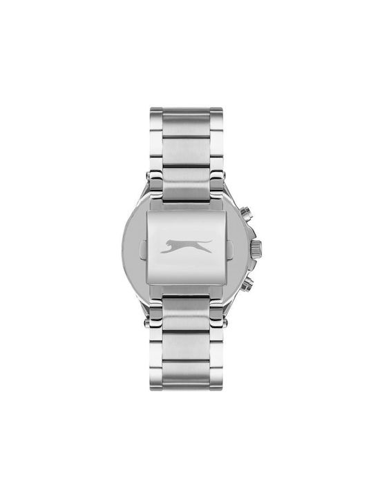 Slazenger Watch Chronograph Battery with Silver Metal Bracelet