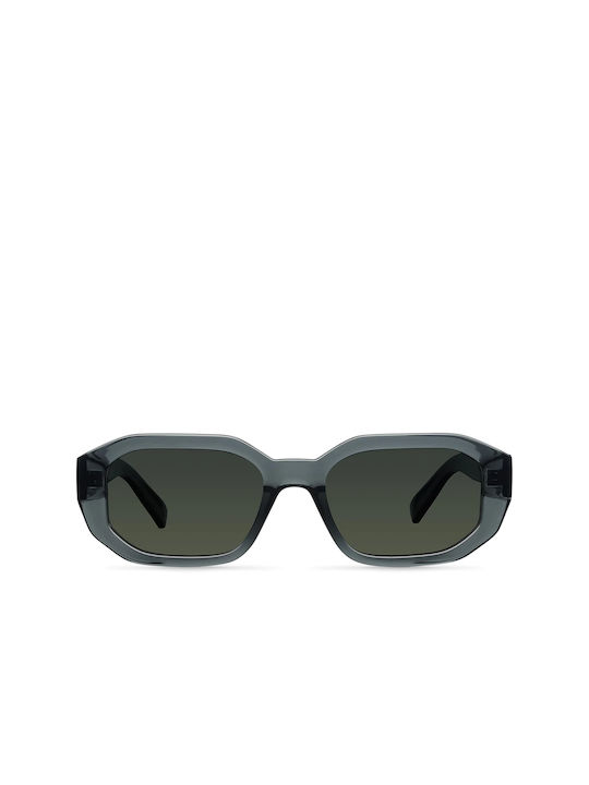 Meller Kessie Sunglasses with Fossil Olive Plastic Frame and Green Polarized Lens KES-FOSSILOLI