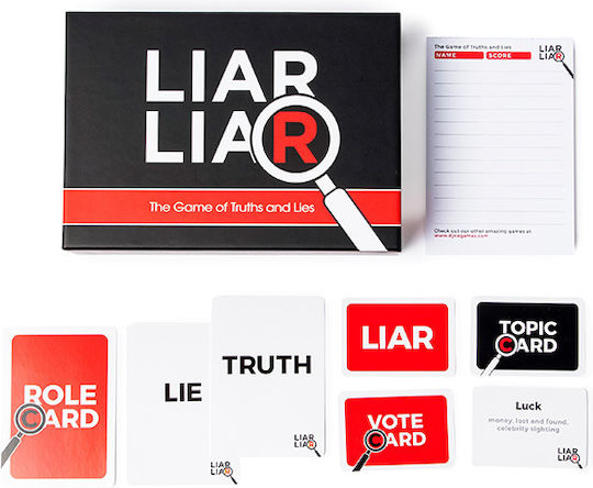 Настолна игра Liar Liar: The Game of Truths and Lies за 3 играчи 10+ години (EN) Dyce Games