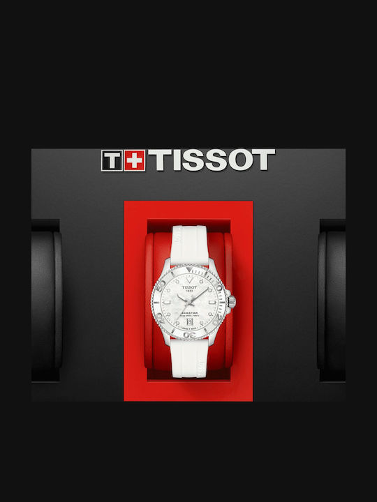 T-Sport Seastar 1000 Women's Watch with White Rubber Strap