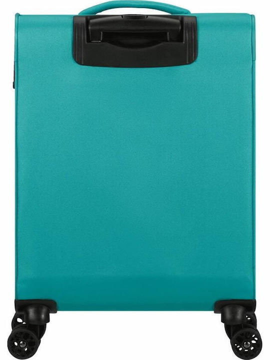 American Tourister Sea Seeker Cabin Travel Suitcase Fabric Aqua Green with 4 Wheels Height 55cm 146674-1013